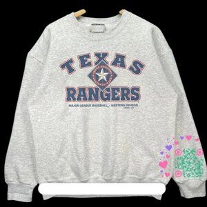 Vtg Texas Rangers Sweatshirt Retro MLB Texas Rangers Baseball Shirt tee
